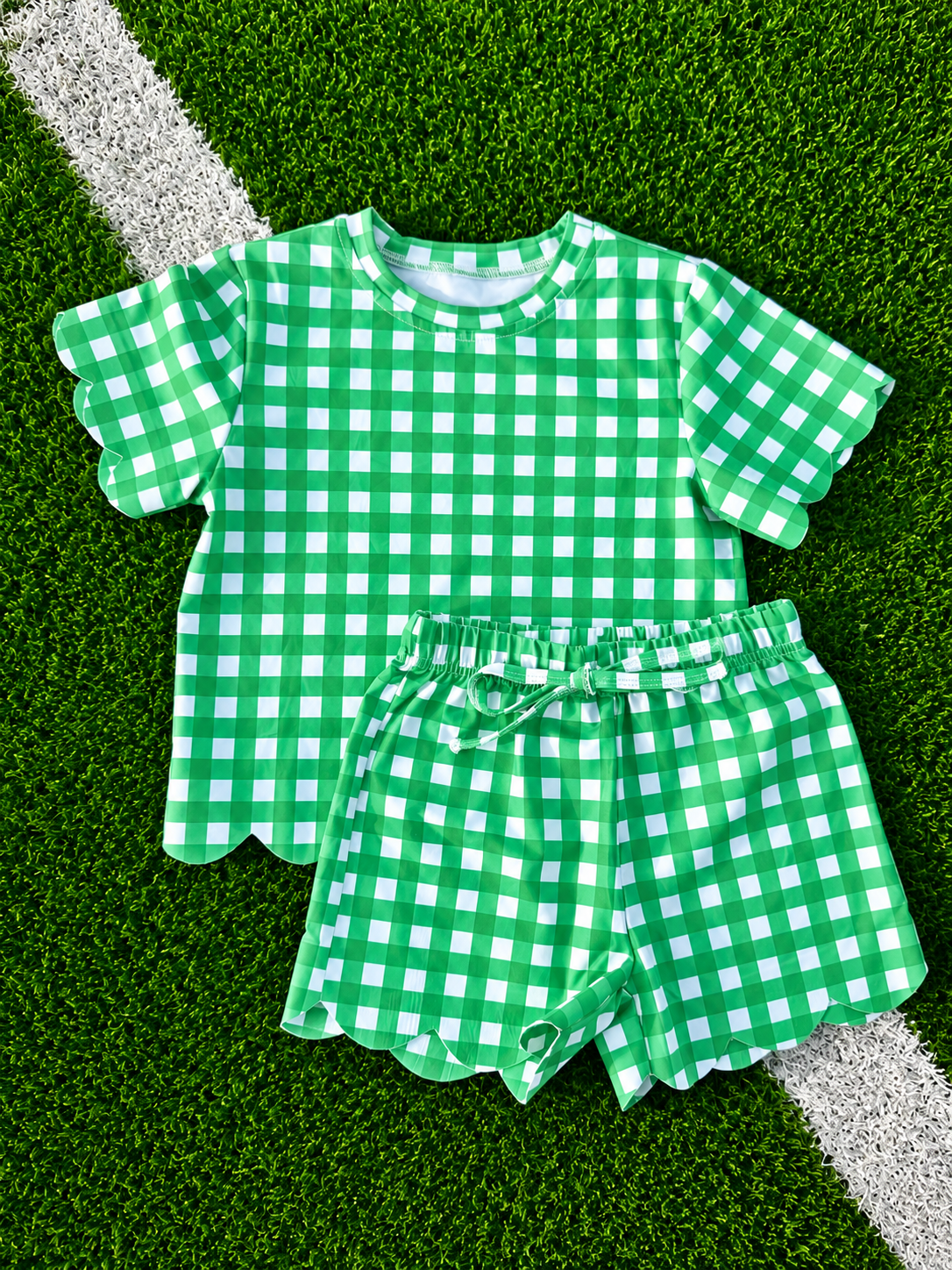 Pre-Order - Custom Scalloped Girls Two Piece Sets