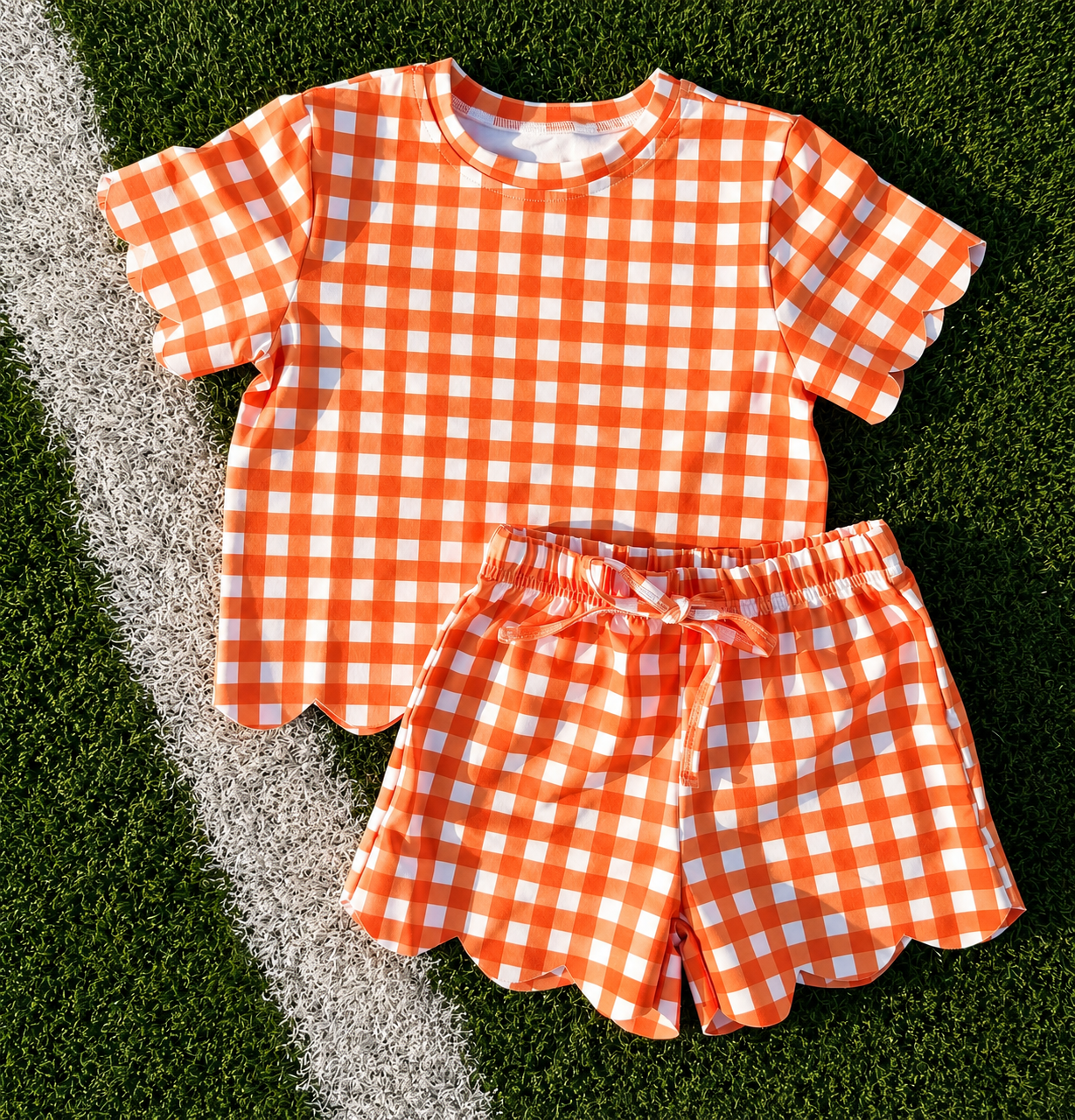 Pre-Order - Custom Scalloped Girls Two Piece Sets