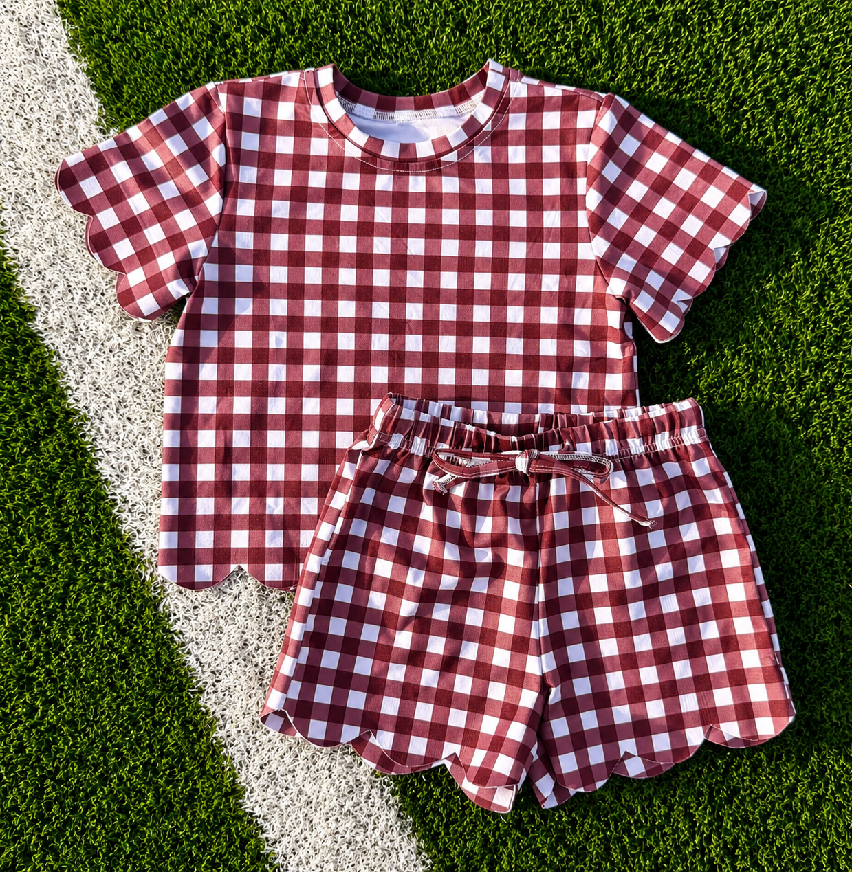 Pre-Order - Custom Scalloped Girls Two Piece Sets