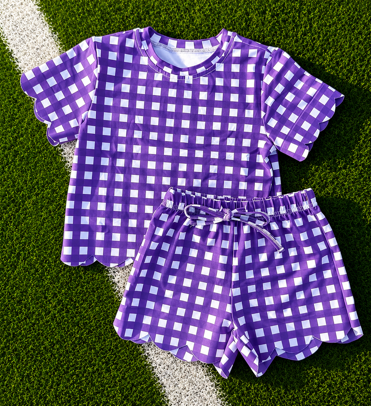 Pre-Order - Custom Scalloped Girls Two Piece Sets