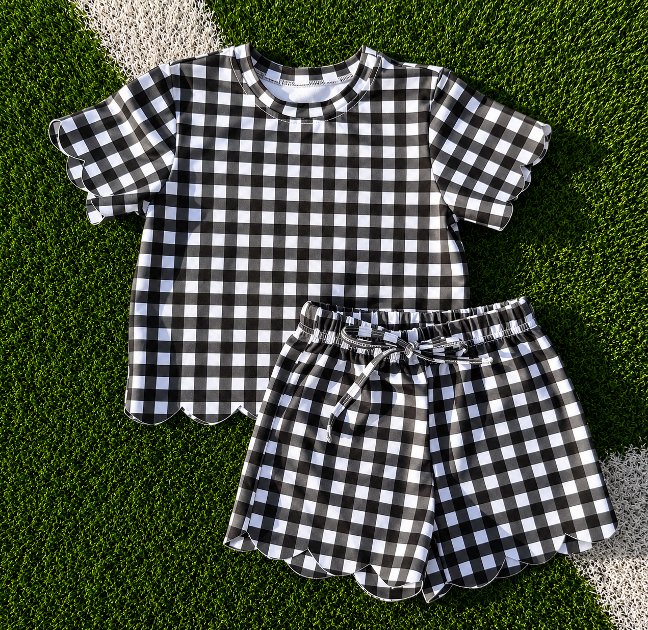 Pre-Order - Custom Scalloped Girls Two Piece Sets