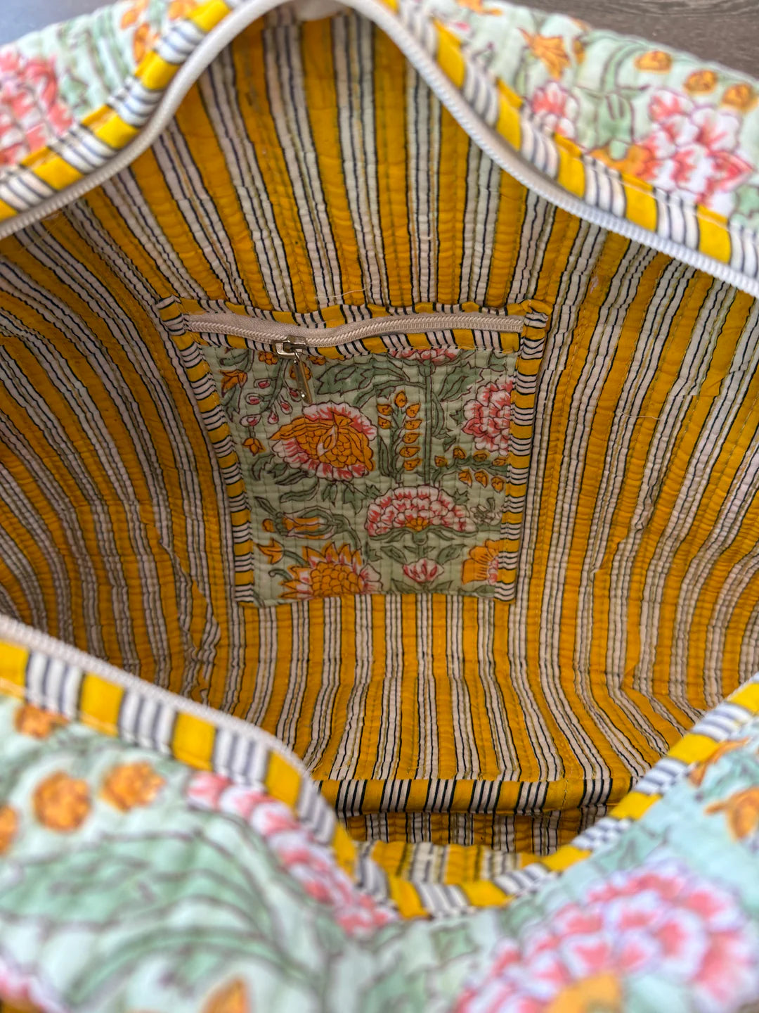 Sunshine Floral Quilted Duffel