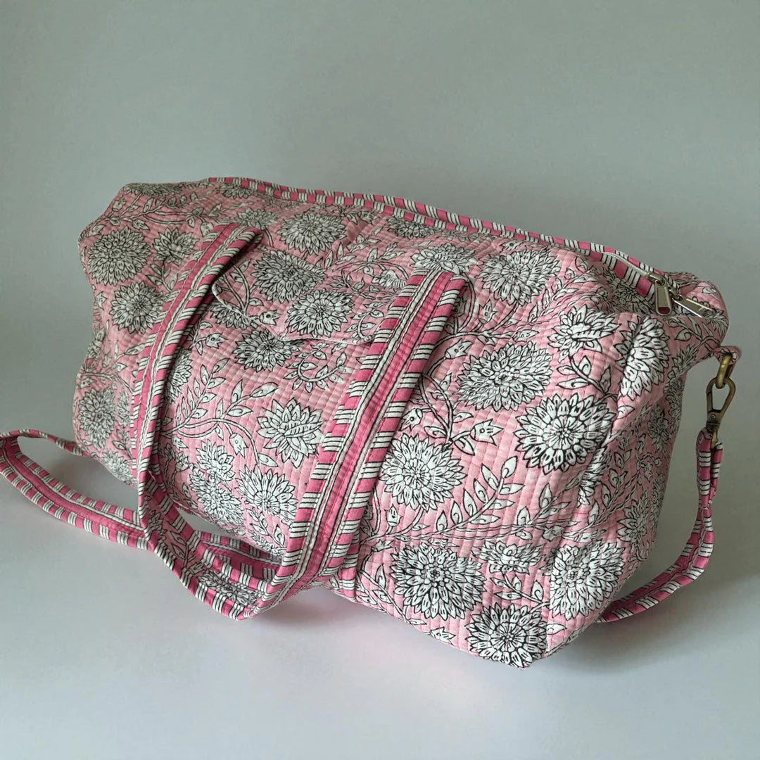 Pink Petal Quilted Duffel