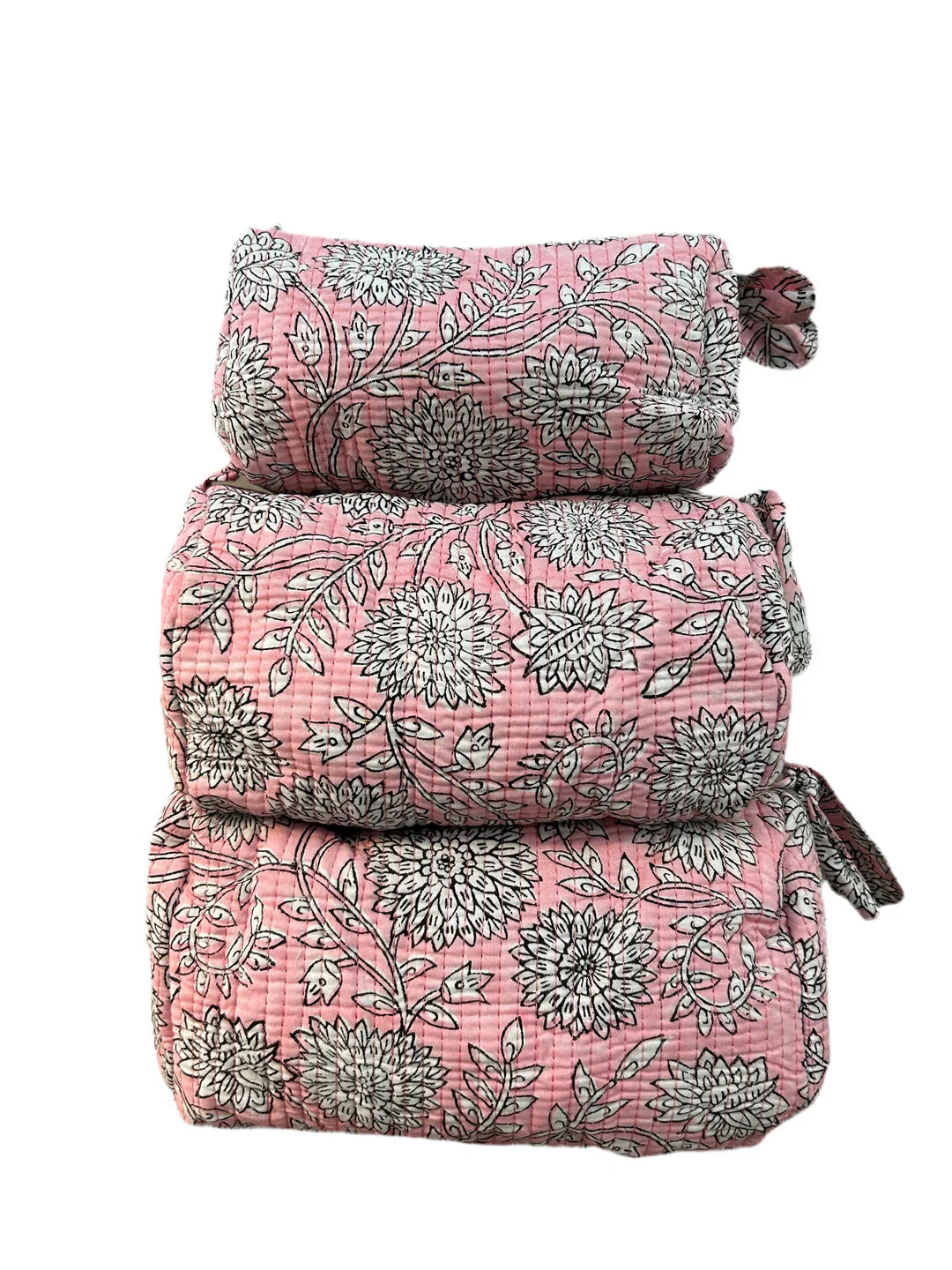 Pink Petal Quilted Toiletry Set