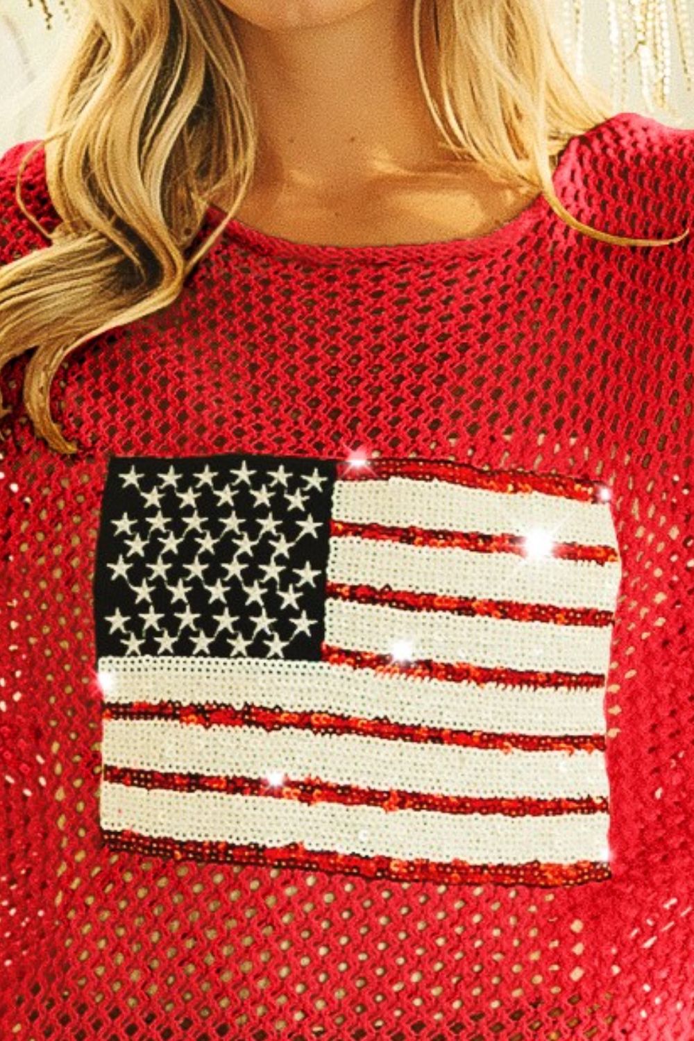 BiBi Sequin American Flag