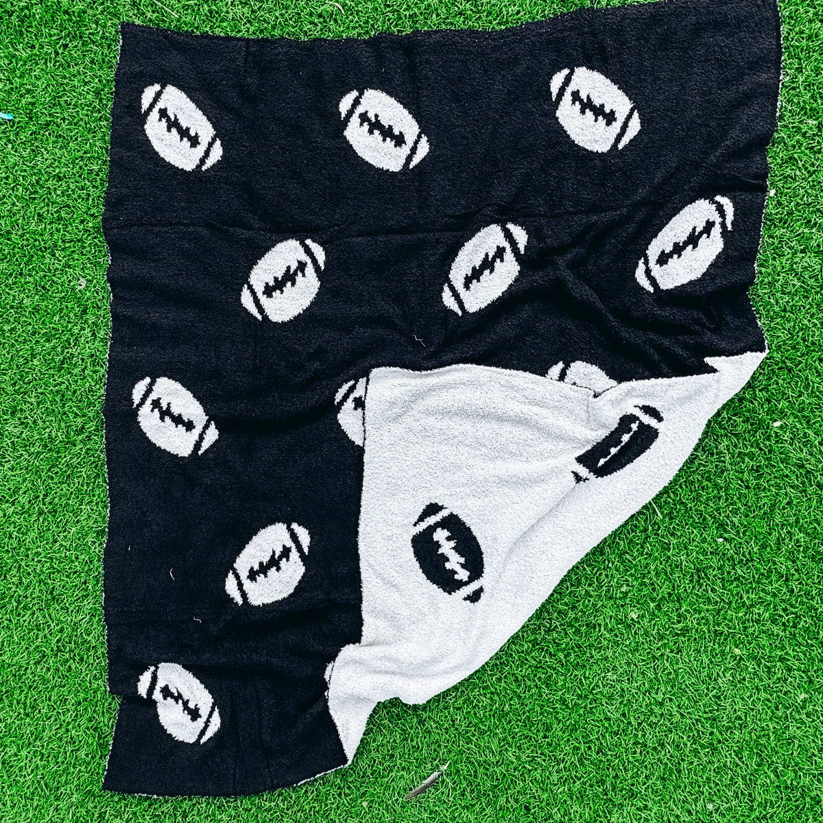 Black Cloud Football Blanket