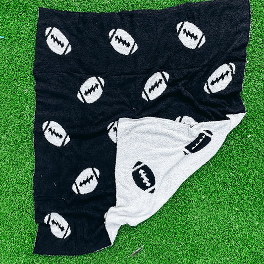 Black Cloud Football Blanket