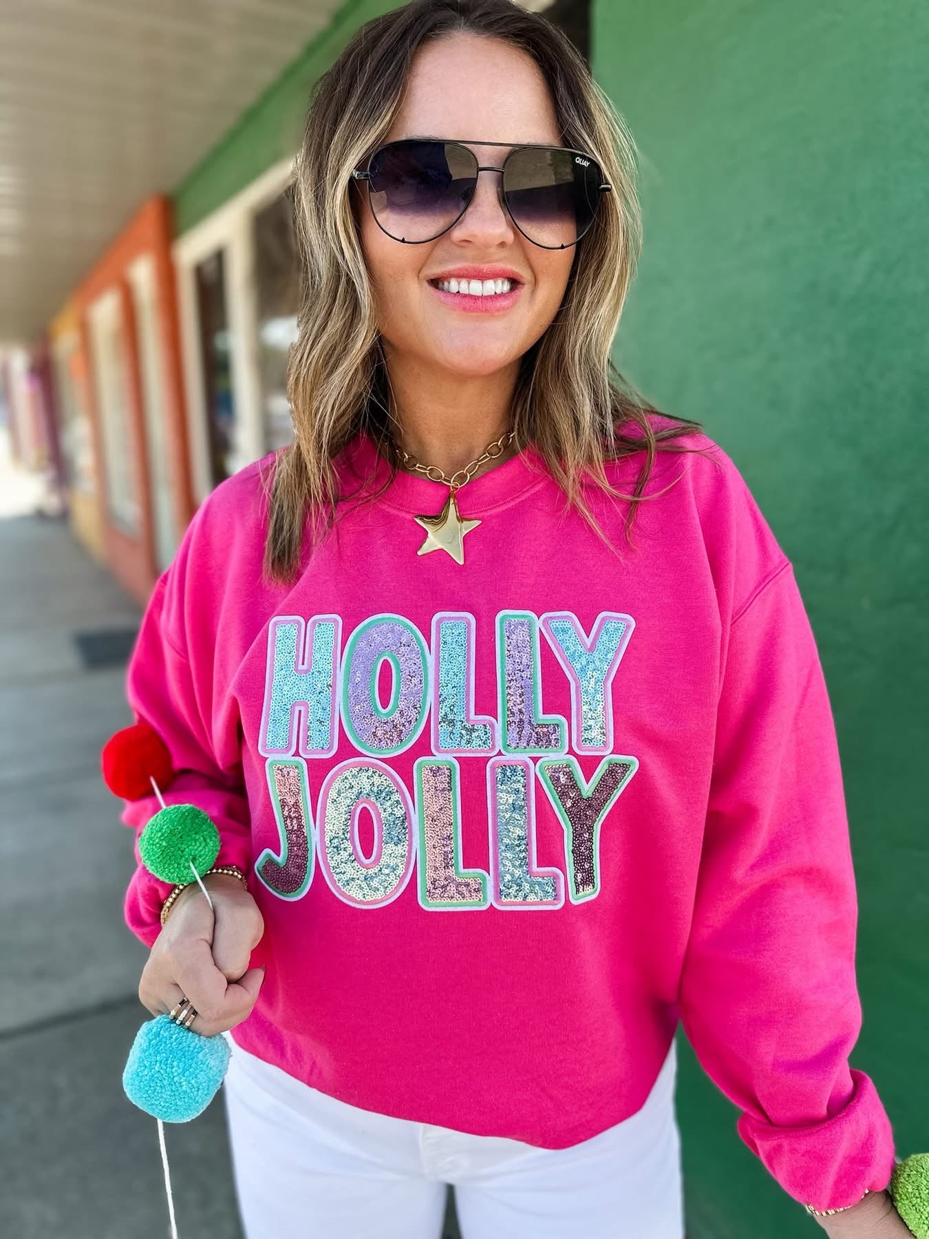 Sequin Holly Jolly