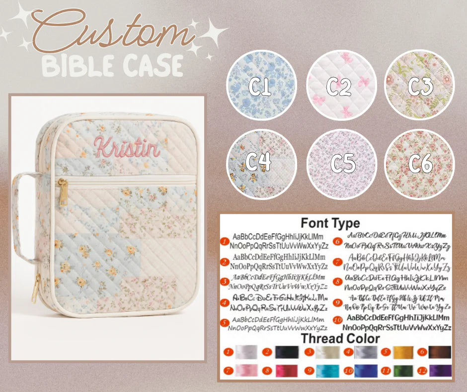 Preorder - Bible Case with Embroidery