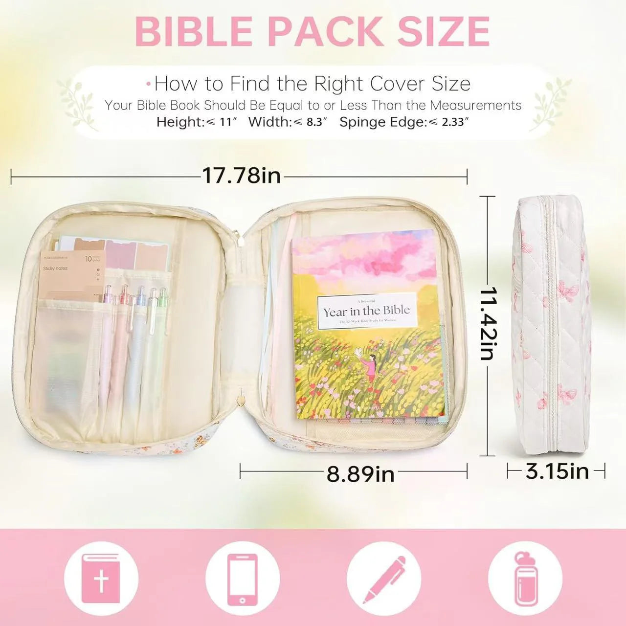 Preorder - Bible Case with Embroidery