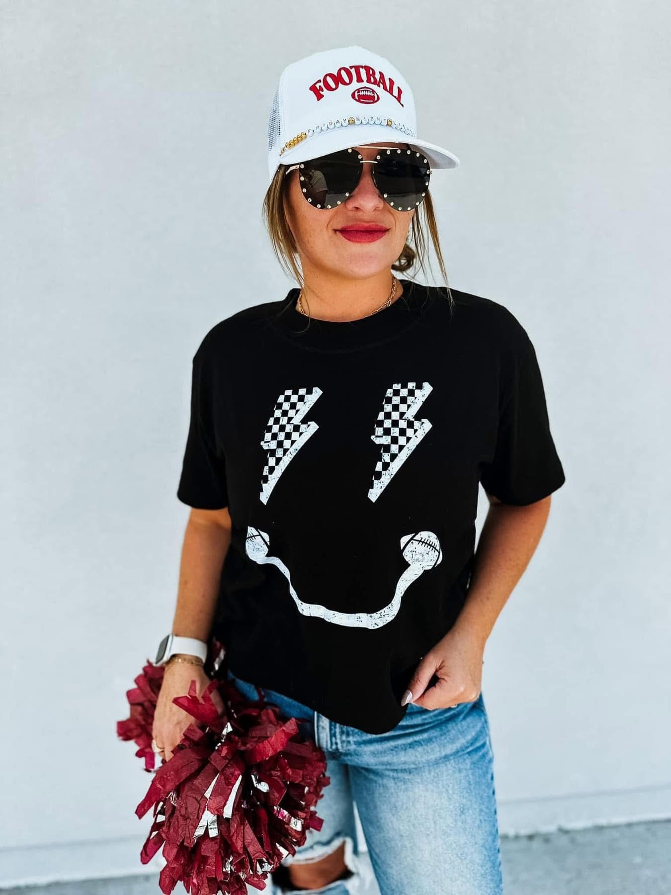 Football Bolt Crop Tee