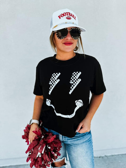 Football Bolt Crop Tee