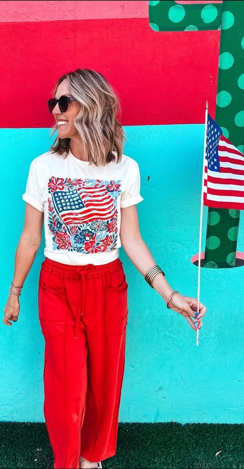 USA Flags & Flowers