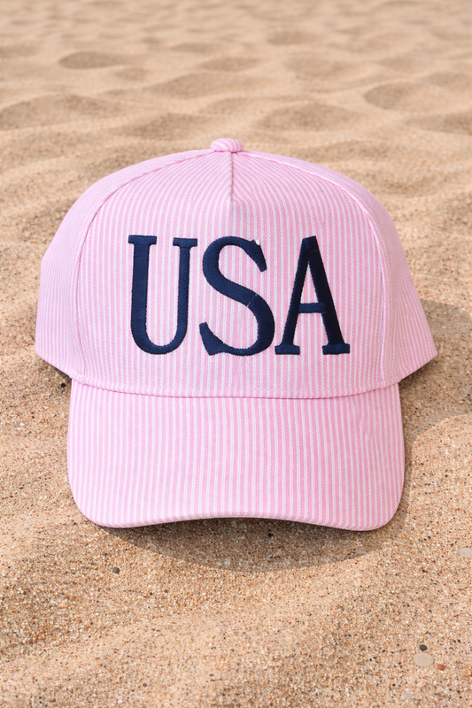 USA Pink Embroidered