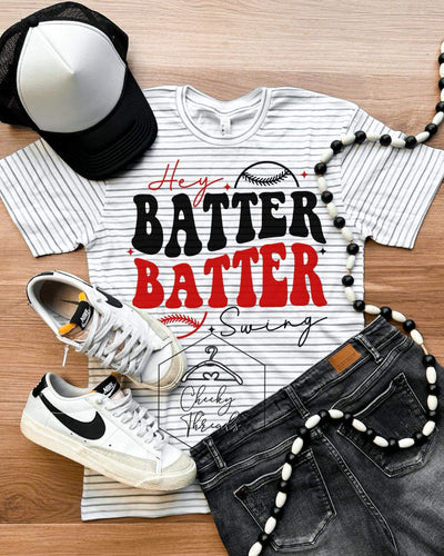 Preorder- Striped Hey Batter Batter