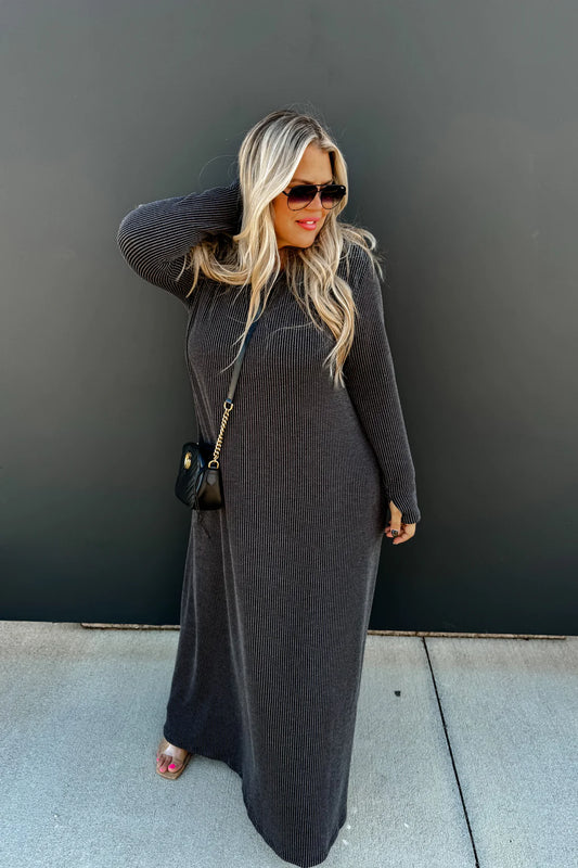 (S/M) Ribbed Maxi Dress