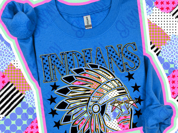 Patchwork Mascot - Indians
