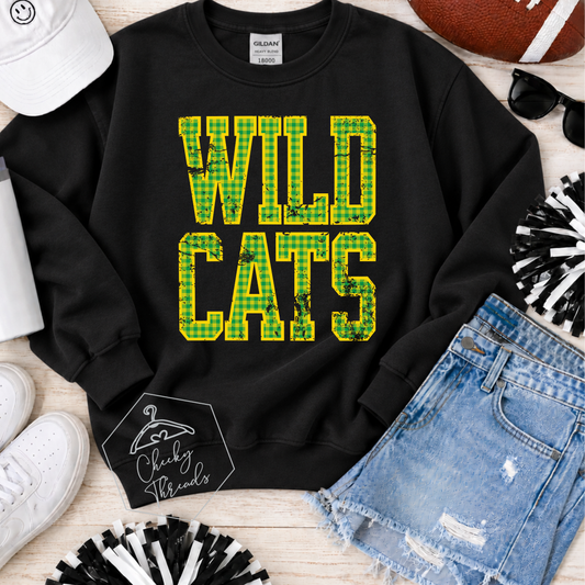 Distressed Gingham - Wildcats