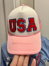 Load image into Gallery viewer, Pink USA Trucker Cap