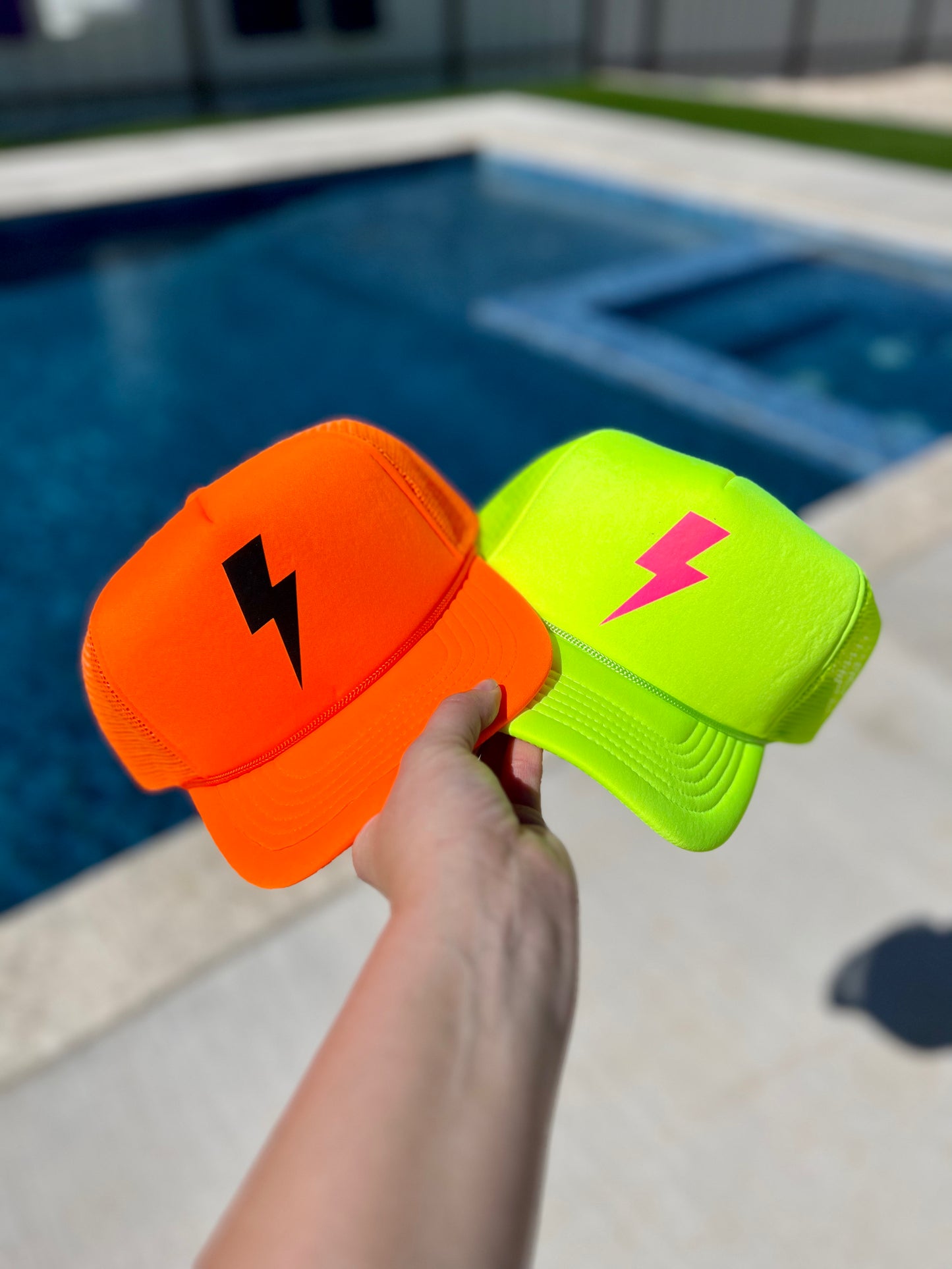 Neon Bolt Trucker Hats