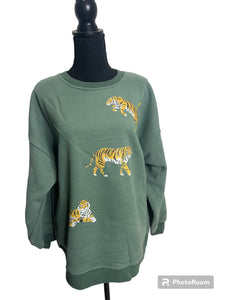 Sage Tiger Sweatshirt
