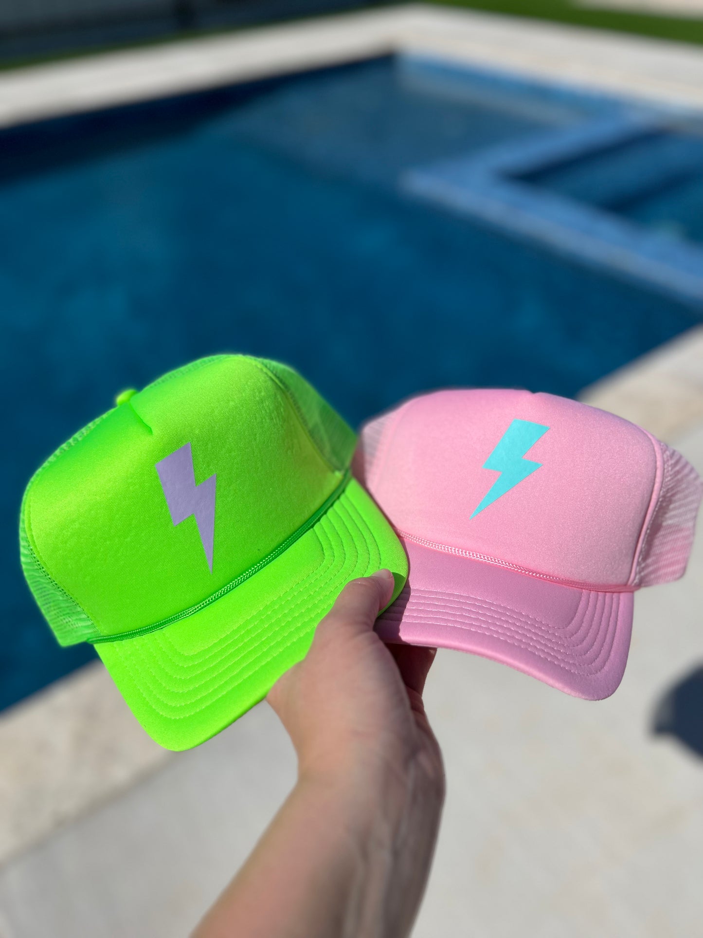 Neon Bolt Trucker Hats