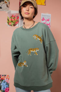 Sage Tiger Sweatshirt