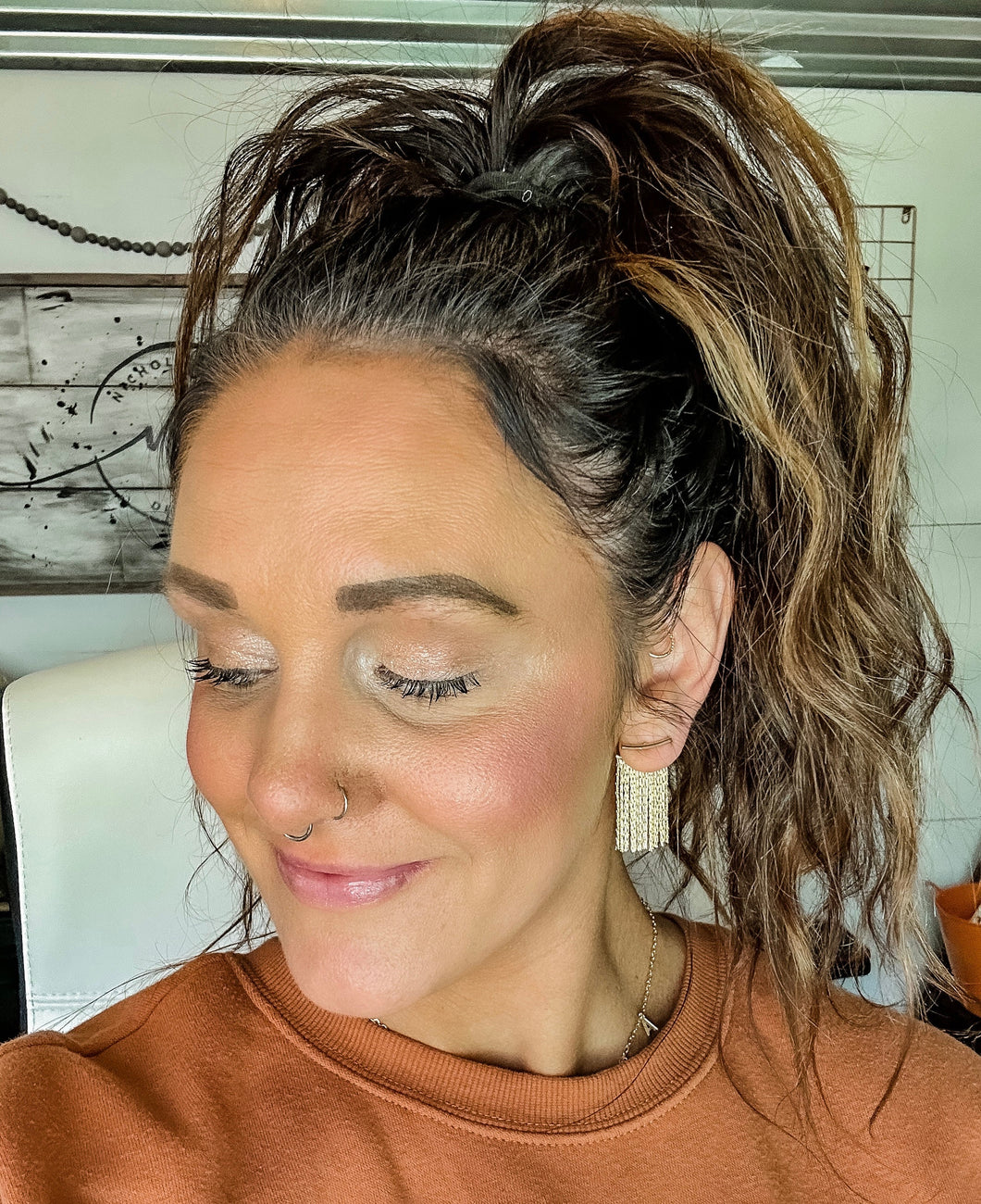 Silver & Gold Tassel Earrings