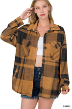 Load image into Gallery viewer, Muted Gold Plaid Lightweight Shacket