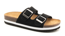 Load image into Gallery viewer, Black Suede Slides