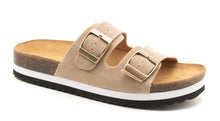 Load image into Gallery viewer, Tan Suede Slides