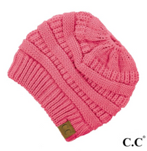 Load image into Gallery viewer, Messy Bun Beanie