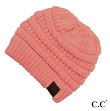 Load image into Gallery viewer, Messy Bun Beanie