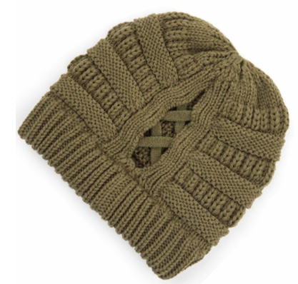 C.C Criss-Cross Ponytail Beanie