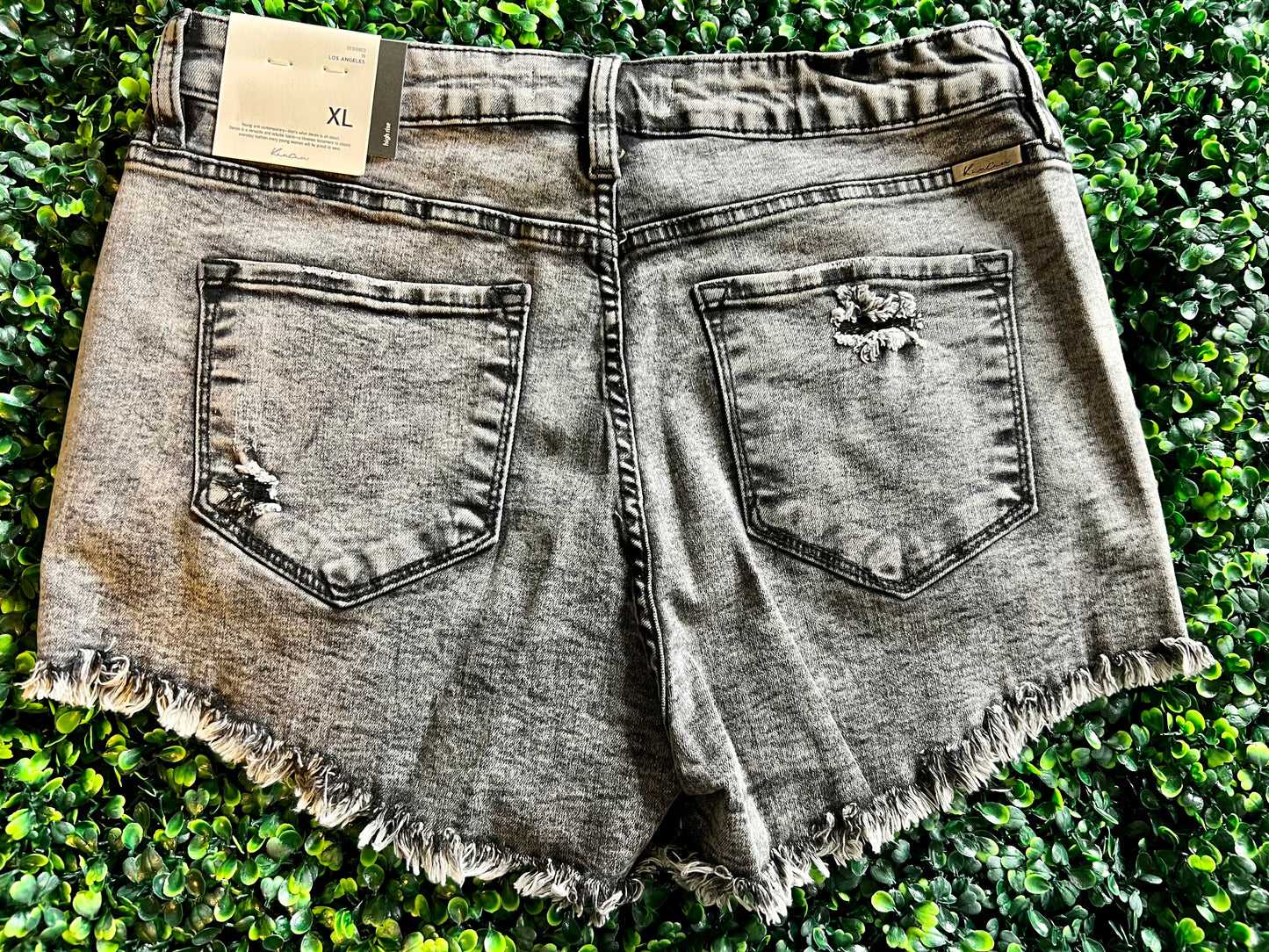KanCan Black Wash Shorts