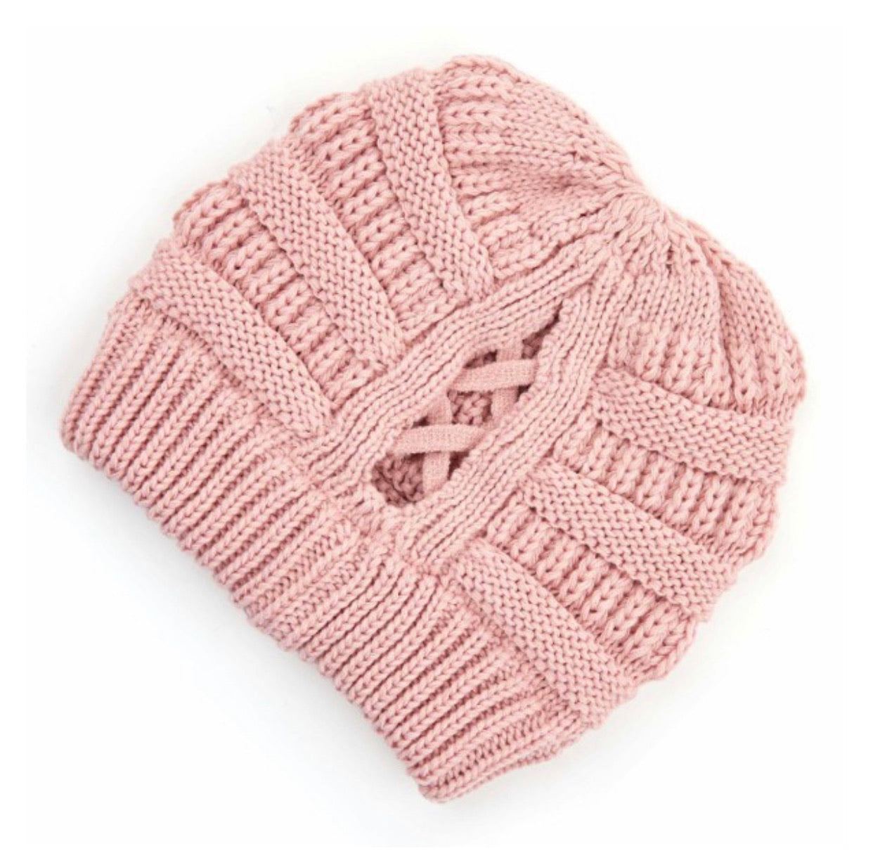 C.C Criss-Cross Ponytail Beanie