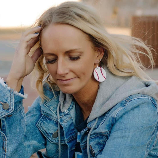 Baseball earrings