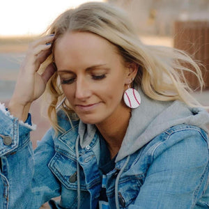 Baseball earrings