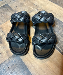 Black Braided Slide