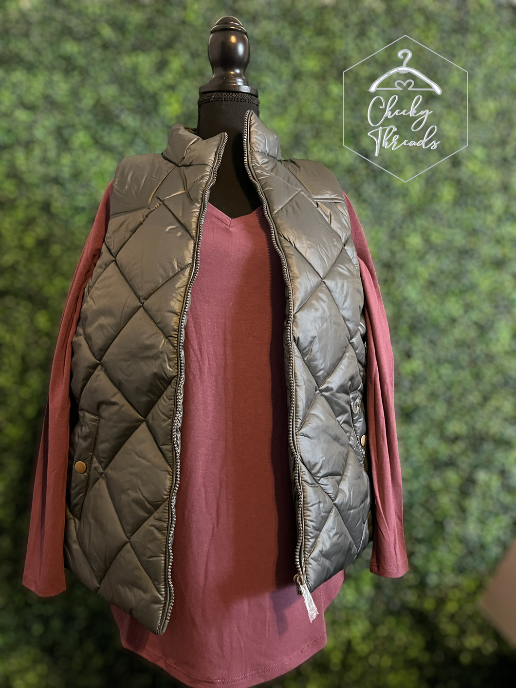 Gray Puffer Vest