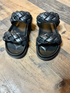 Black Braided Slide