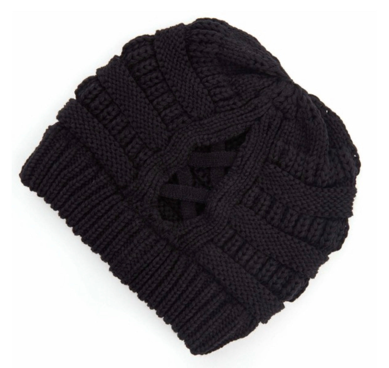 C.C Criss-Cross Ponytail Beanie