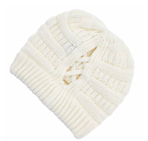 C.C Criss-Cross Ponytail Beanie