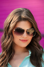 Load image into Gallery viewer, Hollywood Studded Aviator Sunglasses