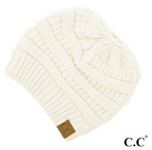 Load image into Gallery viewer, Messy Bun Beanie