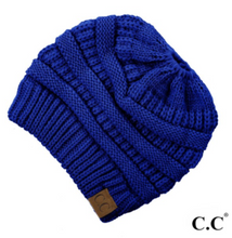 Load image into Gallery viewer, Messy Bun Beanie