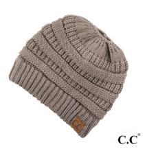 Load image into Gallery viewer, Messy Bun Beanie